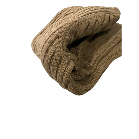 Gap 100% Cotton Fitted Brown Fisherman Cable Knit Style Sweater Womens Large - Picture 7 of 7